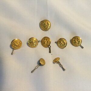 Vintage Military Buttons - Eagle Design - Waterbury , Superior, - Lot of 8